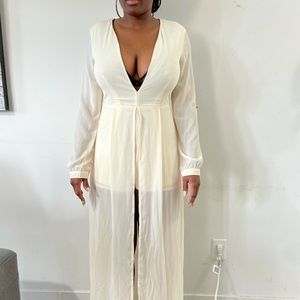 Perfect elegant white jumpsuit dress